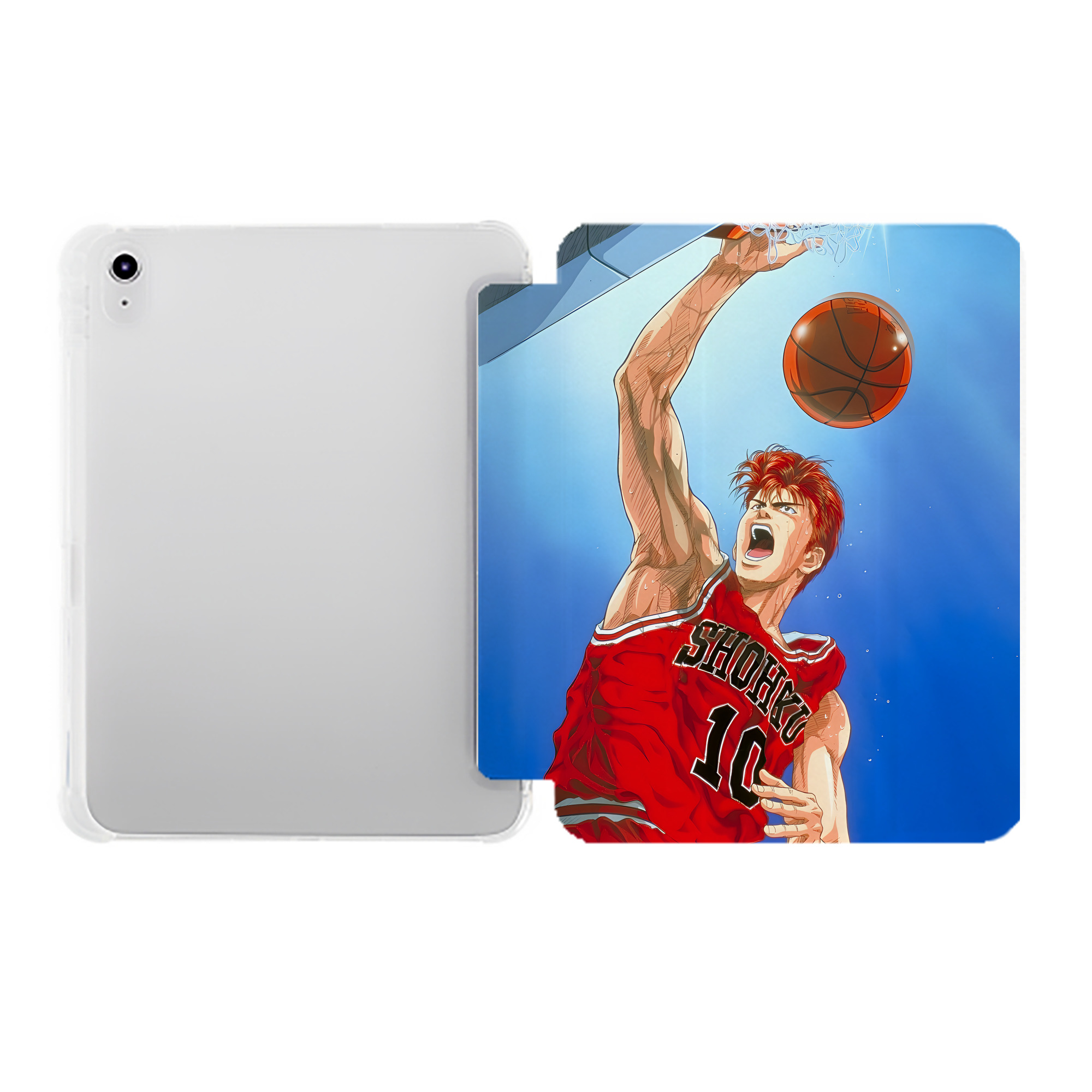 （画像用） SLAM DUNK／スラムダンク IPad ケース ペン収納付き 三つ折りスタンド PUレザー×シリコン 対応機種9.5/10.5/10.9インチ